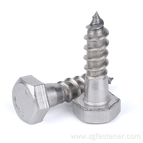 Stainless steel316 Hexagon head wood screws DIN571